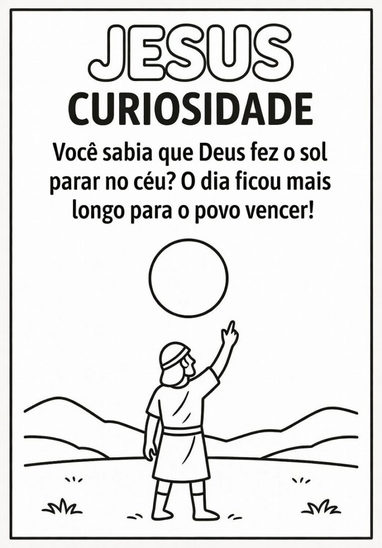 Curiosidade bíblica para ensinar as crianças sobre a Palavra de Deus.