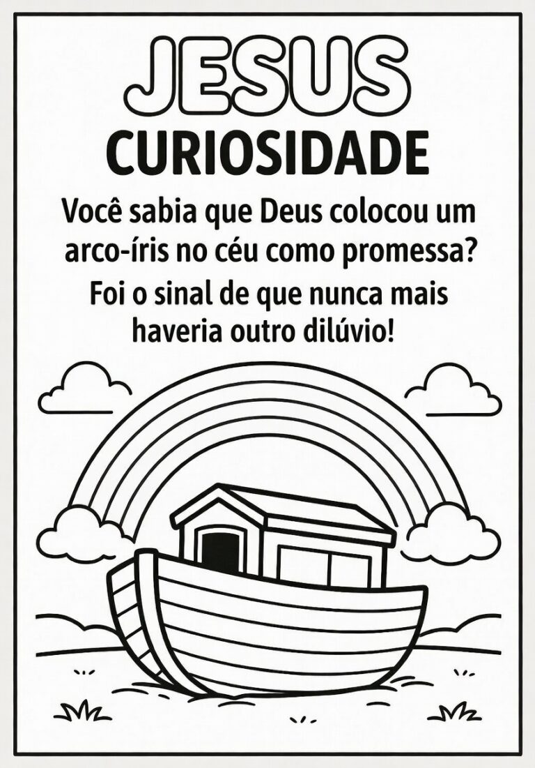 Curiosidade bíblica para ensinar as crianças sobre a Palavra de Deus.