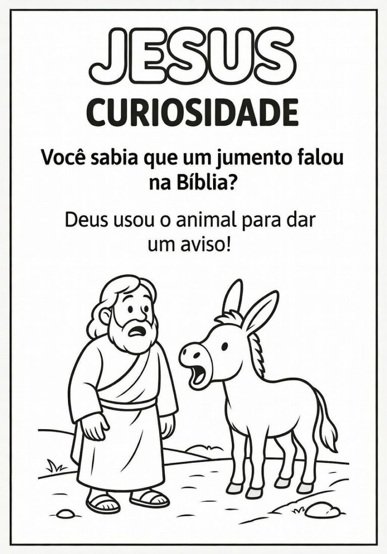 Curiosidade bíblica para ensinar as crianças sobre a Palavra de Deus.